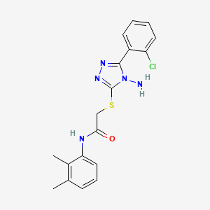 molecular formula C18H18ClN5OS B2534673 2-{[4-amino-5-(2-chlorophenyl)-4H-1,2,4-triazol-3-yl]sulfanyl}-N-(2,3-dimethylphenyl)acetamide CAS No. 781654-67-9