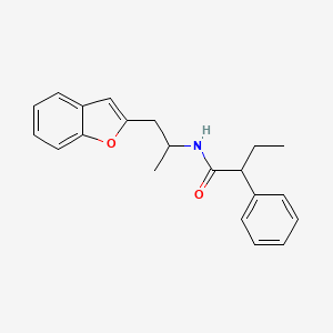molecular formula C21H23NO2 B2534693 N-(1-(benzofuran-2-yl)propan-2-yl)-2-phenylbutanamide CAS No. 2034610-39-2