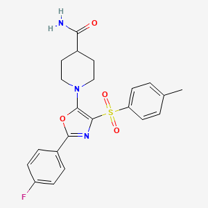 1-(2-(4-Fluorophenyl)-4-tosyloxazol-5-yl)piperidine-4-carboxamide