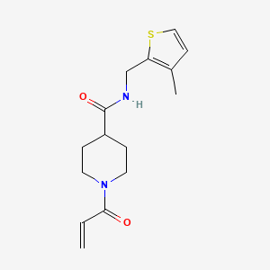 B2534731 N-[(3-Methylthiophen-2-yl)methyl]-1-prop-2-enoylpiperidine-4-carboxamide CAS No. 2361688-05-1