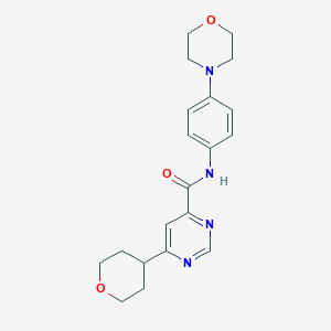 B2534735 N-(4-Morpholin-4-ylphenyl)-6-(oxan-4-yl)pyrimidine-4-carboxamide CAS No. 2415512-06-8