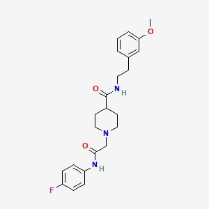 B2534747 1-(2-((4-fluorophenyl)amino)-2-oxoethyl)-N-(3-methoxyphenethyl)piperidine-4-carboxamide CAS No. 941928-77-4
