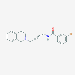 molecular formula C20H19BrN2O B2534754 3-bromo-N-(4-(3,4-dihydroisoquinolin-2(1H)-yl)but-2-yn-1-yl)benzamide CAS No. 1351595-72-6