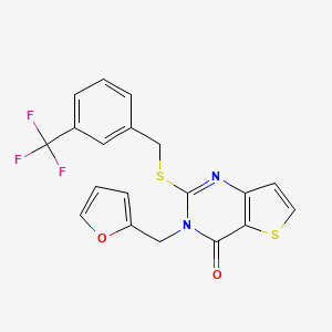 3-(furan-2-ylmethyl)-2-((3-(trifluoromethyl)benzyl)thio)thieno[3,2-d]pyrimidin-4(3H)-one