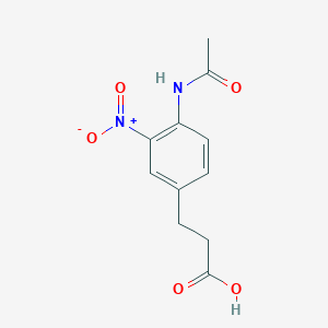 molecular formula C11H12N2O5 B253476 3-[4-(Acetylamino)-3-nitrophenyl]propanoic acid 