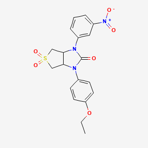 molecular formula C19H19N3O6S B2534762 1-(4-ethoxyphenyl)-3-(3-nitrophenyl)tetrahydro-1H-thieno[3,4-d]imidazol-2(3H)-one 5,5-dioxide CAS No. 831205-93-7