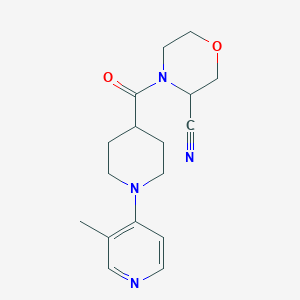 4-[1-(3-Methylpyridin-4-yl)piperidine-4-carbonyl]morpholine-3-carbonitrile