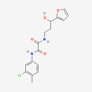 molecular formula C16H17ClN2O4 B2534781 N1-(3-氯-4-甲苯基)-N2-(3-(呋喃-2-基)-3-羟基丙基)草酰胺 CAS No. 1421480-90-1