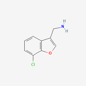 molecular formula C9H8ClNO B2534784 (7-Chlorobenzofuran-3-yl)methanamine CAS No. 1506587-95-6