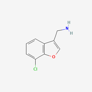 molecular formula C9H8ClNO B2534784 (7-Cloro-benzofurano-3-il)metanamina CAS No. 1506587-95-6