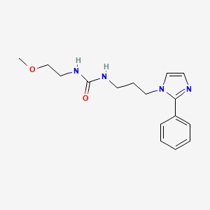 molecular formula C16H22N4O2 B2534786 1-(2-methoxyethyl)-3-(3-(2-phenyl-1H-imidazol-1-yl)propyl)urea CAS No. 1421451-53-7