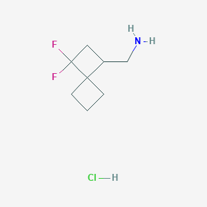 molecular formula C8H14ClF2N B2534804 (3,3-Difluorospiro[3.3]heptan-1-yl)methanamine;hydrochloride CAS No. 2567503-10-8
