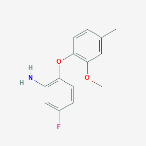 5-Fluoro-2-(2-methoxy-4-methylphenoxy)aniline