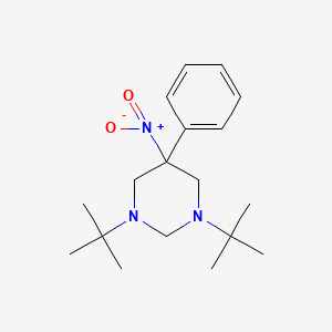 molecular formula C18H29N3O2 B2534811 1,3-Di-tert-butyl-5-nitro-5-phenyl-1,3-diazinane CAS No. 300397-67-5