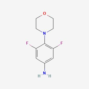 molecular formula C10H12F2N2O B2534816 3,5-Difluoro-4-(morpholin-4-yl)aniline CAS No. 168828-76-0