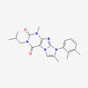 molecular formula C21H25N5O2 B2534817 6-(2,3-Dimethylphenyl)-4,7-dimethyl-2-(2-methylpropyl)purino[7,8-a]imidazole-1,3-dione CAS No. 899987-24-7