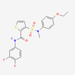 molecular formula C20H18F2N2O4S2 B2534821 N-(3,4-difluorophenyl)-3-(N-(4-ethoxyphenyl)-N-methylsulfamoyl)thiophene-2-carboxamide CAS No. 1251561-45-1
