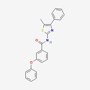 molecular formula C23H18N2O2S B2534824 N-(5-甲基-4-苯基-1,3-噻唑-2-基)-3-苯氧基苯甲酰胺 CAS No. 313648-04-3