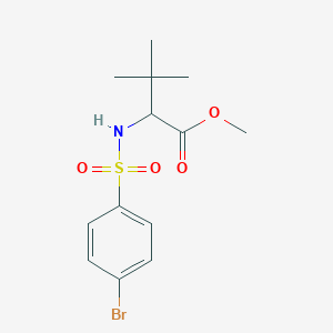molecular formula C13H18BrNO4S B2534827 2-{[(4-溴苯基)磺酰基]氨基}-3,3-二甲基丁酸甲酯 CAS No. 1214641-26-5
