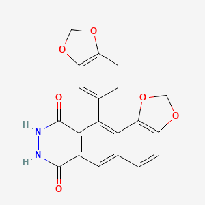 molecular formula C20H12N2O6 B2534830 日葵黄素 8-1 CAS No. 840529-13-7