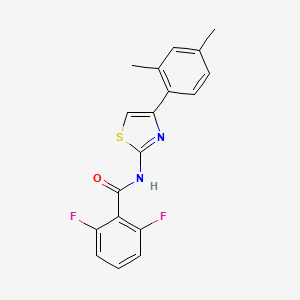 molecular formula C18H14F2N2OS B2534839 N-[4-(2,4-二甲苯基)-1,3-噻唑-2-基]-2,6-二氟苯甲酰胺 CAS No. 476277-30-2