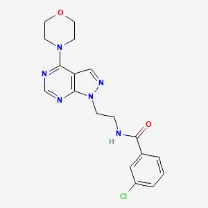 3-chloro-N-(2-(4-morpholino-1H-pyrazolo[3,4-d]pyrimidin-1-yl)ethyl)benzamide