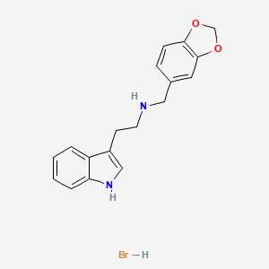 molecular formula C18H19BrN2O2 B2534848 Benzo[1,3]dioxol-5-ylmethyl-[2-(1H-indol-3-YL)-ethyl]-amine hydrobromide CAS No. 1052524-68-1