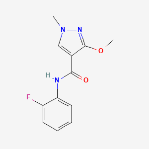molecular formula C12H12FN3O2 B2534849 N-(2-fluorophenyl)-3-methoxy-1-methyl-1H-pyrazole-4-carboxamide CAS No. 1014088-69-7