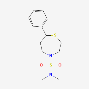 molecular formula C13H20N2O2S2 B2534858 N,N-dimethyl-7-phenyl-1,4-thiazepane-4-sulfonamide CAS No. 1797092-60-4