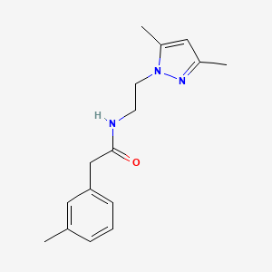 molecular formula C16H21N3O B2534872 N-(2-(3,5-dimethyl-1H-pyrazol-1-yl)ethyl)-2-(m-tolyl)acetamide CAS No. 1324564-95-5
