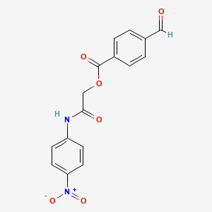 molecular formula C16H12N2O6 B2534874 [2-(4-硝基苯胺基)-2-氧代乙基] 4-甲酰基苯甲酸酯 CAS No. 721908-67-4