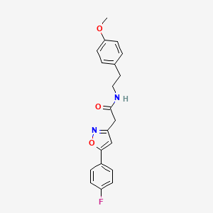 molecular formula C20H19FN2O3 B2534877 2-(5-(4-fluorophenyl)isoxazol-3-yl)-N-(4-methoxyphenethyl)acetamide CAS No. 953227-21-9