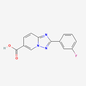 molecular formula C13H8FN3O2 B2534878 2-(3-Fluorophenyl)-[1,2,4]triazolo[1,5-A]pyridine-6-carboxylic acid CAS No. 1541040-39-4