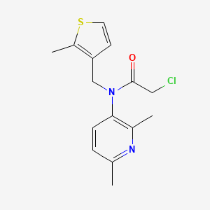 molecular formula C15H17ClN2OS B2534884 2-Chloro-N-(2,6-dimethylpyridin-3-yl)-N-[(2-methylthiophen-3-yl)methyl]acetamide CAS No. 2411308-47-7