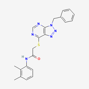 molecular formula C21H20N6OS B2534887 2-(3-苄基三唑并[4,5-d]嘧啶-7-基)硫代基-N-(2,3-二甲苯基)乙酰胺 CAS No. 863452-73-7