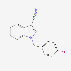 molecular formula C16H11FN2 B2534893 1-(4-氟苄基)-1H-吲哚-3-腈 CAS No. 496960-37-3