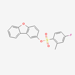 molecular formula C19H13FO4S B2534895 Dibenzofuran-2-yl 4-fluoro-2-methylbenzenesulfonate CAS No. 865613-46-3