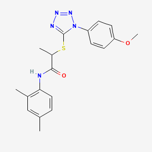 molecular formula C19H21N5O2S B2534899 N-(2,4-dimethylphenyl)-2-{[1-(4-methoxyphenyl)-1H-tetrazol-5-yl]sulfanyl}propanamide CAS No. 887348-21-2