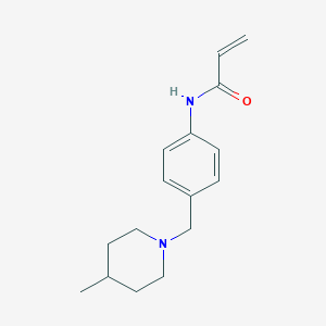 molecular formula C16H22N2O B2534900 N-[4-[(4-Methylpiperidin-1-yl)methyl]phenyl]prop-2-enamide CAS No. 2305525-26-0