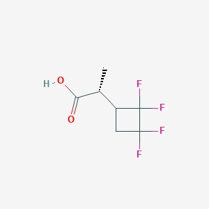molecular formula C7H8F4O2 B2534909 (2R)-2-(2,2,3,3-Tetrafluorocyclobutyl)propanoic acid CAS No. 2248213-60-5