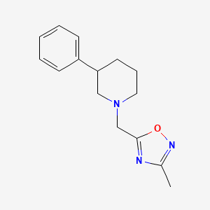 molecular formula C15H19N3O B2534916 3-甲基-5-((3-苯基哌啶-1-基)甲基)-1,2,4-恶二唑 CAS No. 2034551-90-9