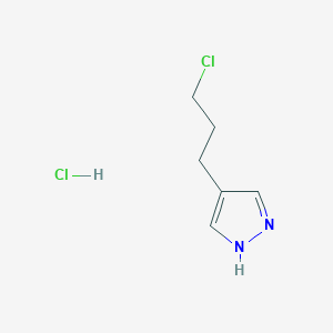 molecular formula C6H10Cl2N2 B2534934 盐酸4-(3-氯丙基)-1H-吡唑 CAS No. 178620-30-9