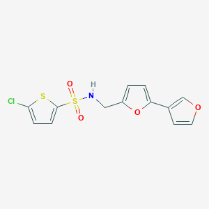 molecular formula C13H10ClNO4S2 B2534937 N-([2,3'-双呋喃]-5-基甲基)-5-氯噻吩-2-磺酰胺 CAS No. 2034488-68-9