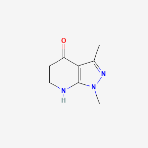 molecular formula C8H11N3O B2534945 1,3-Dimethyl-6,7-dihydro-5H-pyrazolo[3,4-b]pyridin-4-one CAS No. 2169008-15-3