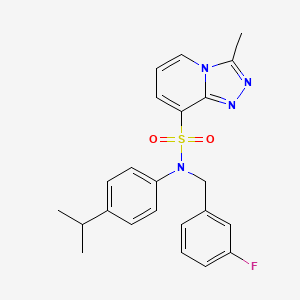 molecular formula C23H23FN4O2S B2534980 N-(3-fluorobenzyl)-N-(4-isopropylphenyl)-3-methyl[1,2,4]triazolo[4,3-a]pyridine-8-sulfonamide CAS No. 1251687-18-9