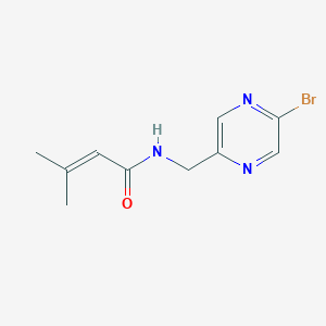 molecular formula C10H12BrN3O B2534989 N-[(5-bromopyrazin-2-yl)methyl]-3-methylbut-2-enamide CAS No. 2094246-92-9
