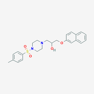 molecular formula C24H28N2O4S B2534999 1-[4-(4-Methylbenzenesulfonyl)piperazin-1-yl]-3-(naphthalen-2-yloxy)propan-2-ol CAS No. 667891-35-2