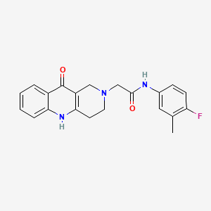 molecular formula C21H20FN3O2 B2535001 N-(4-fluoro-3-methylphenyl)-2-(10-oxo-3,4,5,10-tetrahydrobenzo[b][1,6]naphthyridin-2(1H)-yl)acetamide CAS No. 1251600-54-0