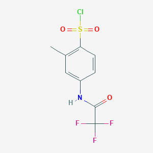 molecular formula C9H7ClF3NO3S B2535002 2-Methyl-4-[(2,2,2-trifluoroacetyl)amino]benzenesulfonyl chloride CAS No. 1183627-55-5