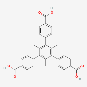 molecular formula C30H24O6 B2535004 5'-(4-Carboxyphenyl)-2',4',6'-trimethyl-[1,1':3',1''-terphenyl]-4,4''-dicarboxylic acid CAS No. 1246562-60-6